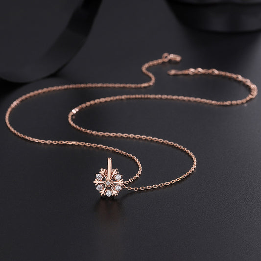Collana fiocco di neve rotante