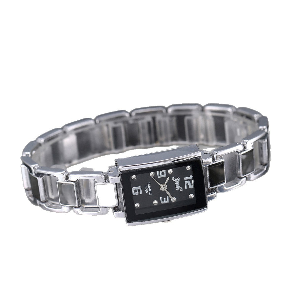 Orologio braccialetto quadrato diamantato