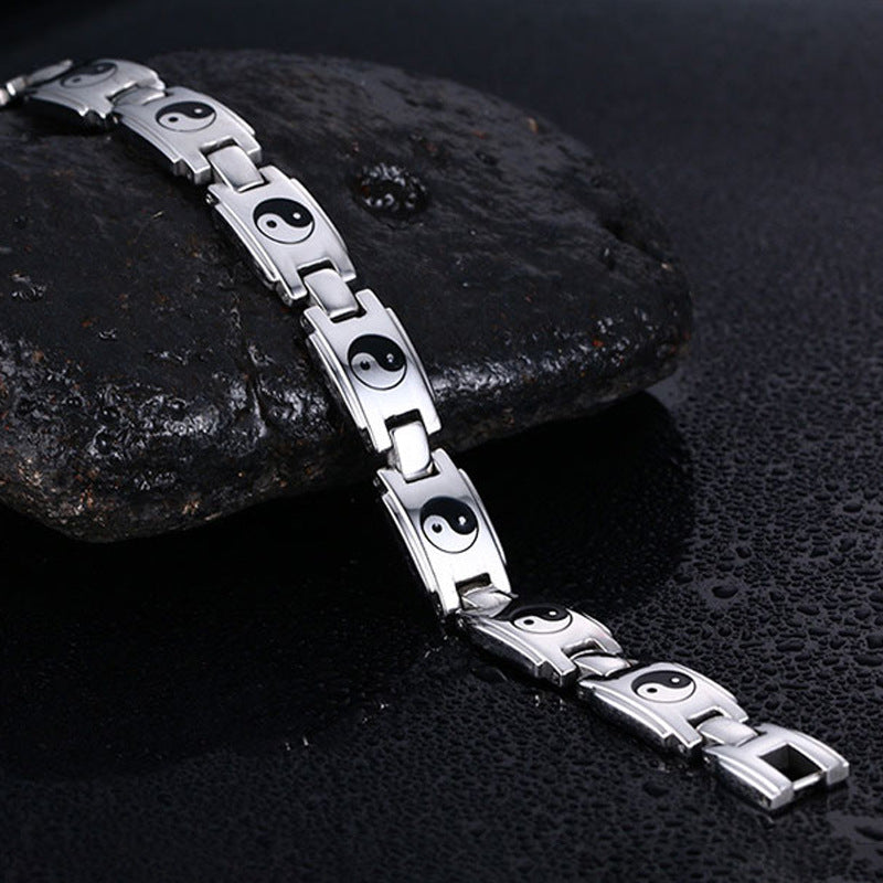 Bracciale acciaio e titanio