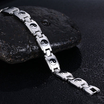 Bracciale acciaio e titanio