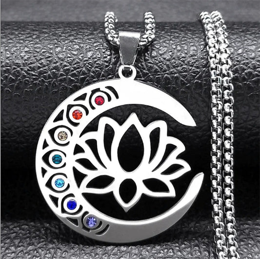 Collana luna e loto