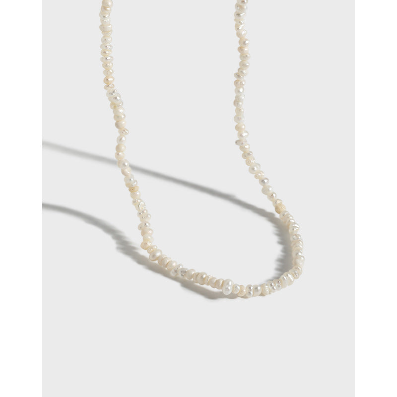 Collana perle barocche acqua dolce irregolari in argento 925
