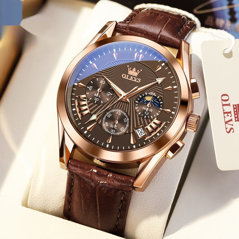 Orologio da uomo con calendario multifunzione