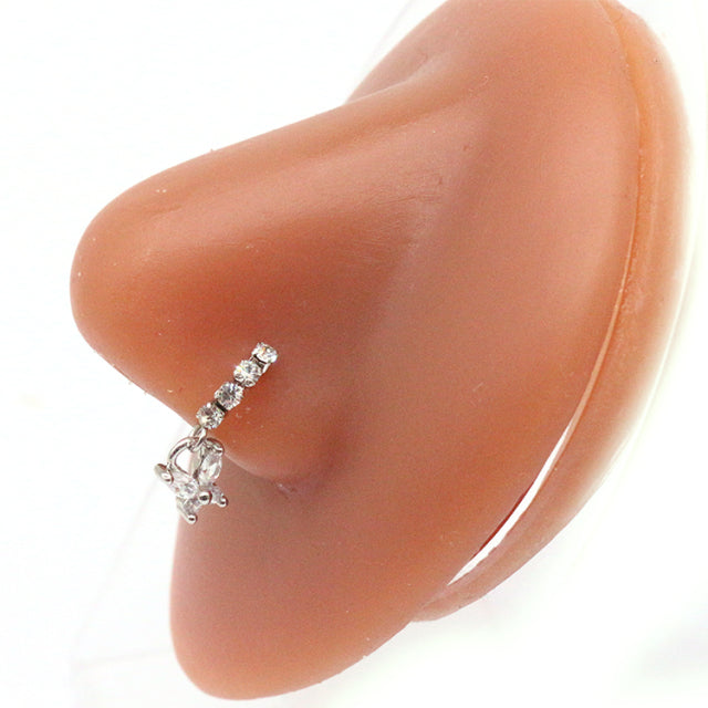 Piercing setto farfalla zirconi