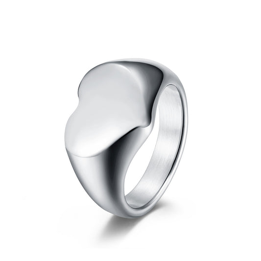 Anello cuore titanio unisex