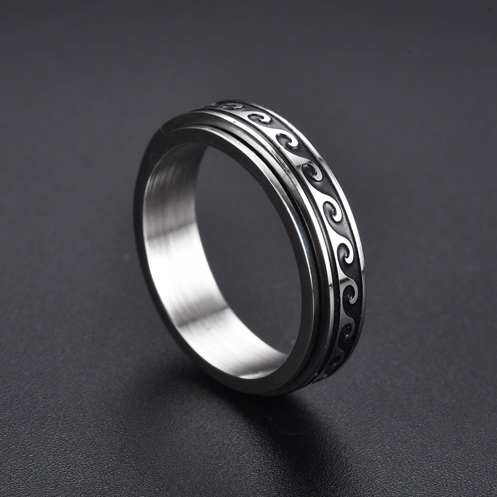 Anello titanio annerito