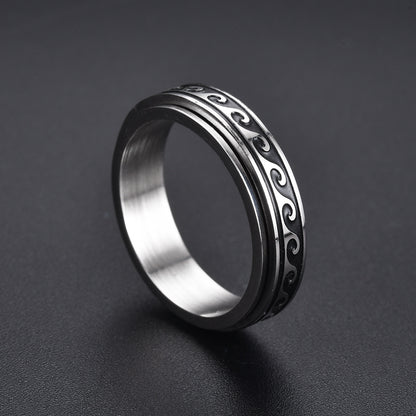 Anello titanio annerito