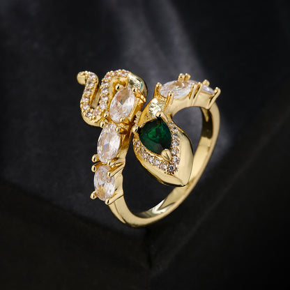 Anello Serpente Zirconi