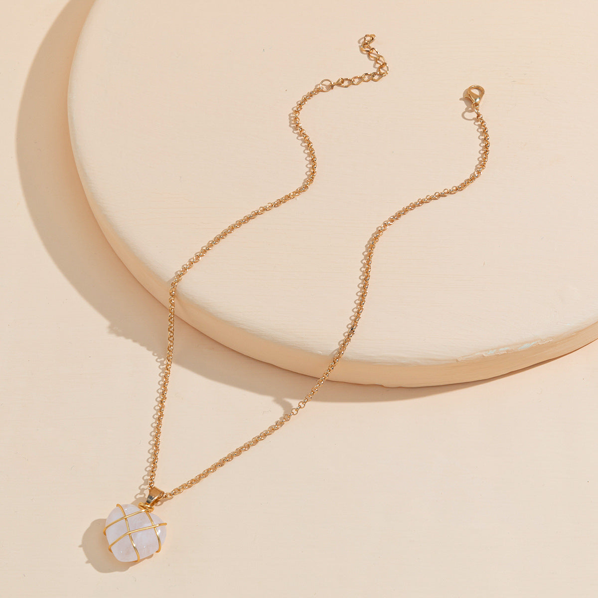 Collana filo di rame con pietra