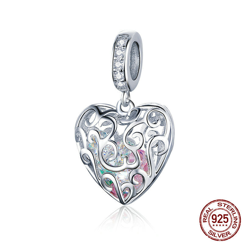 Ciondolo cuore argento pulsante