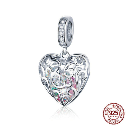 Ciondolo cuore argento pulsante