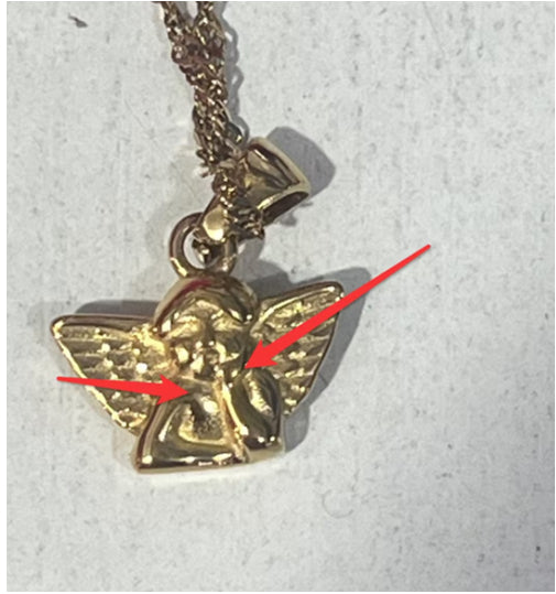 Collana ciondolo angelo placcato oro