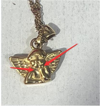 Collana ciondolo angelo placcato oro