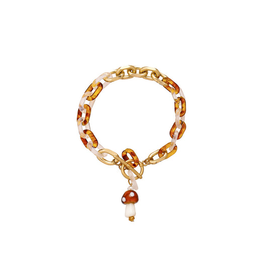 Collana fungo leopardato resina