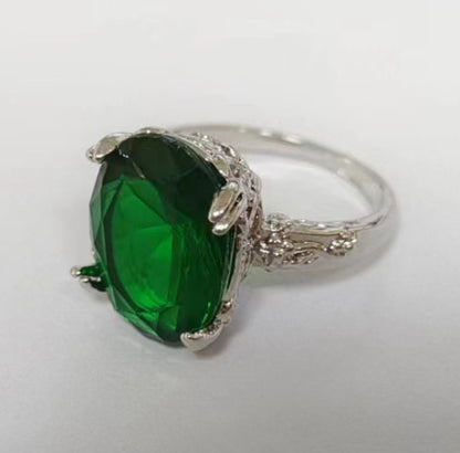 Anello retro zircone rosso
