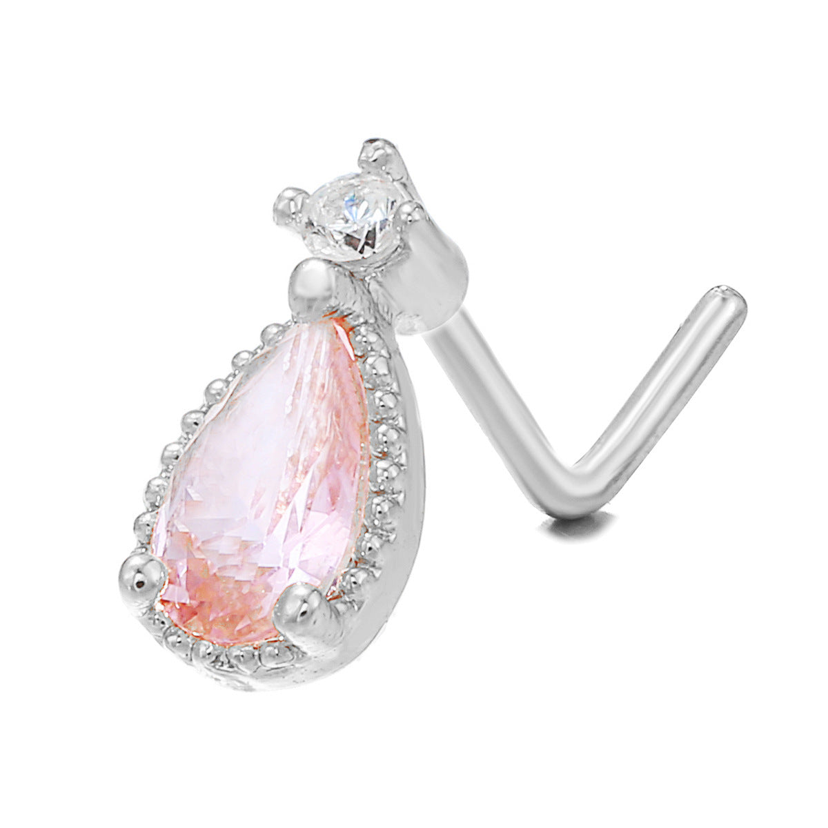 Piercing naso geometrico zircone