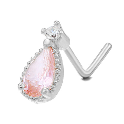Piercing naso geometrico zircone