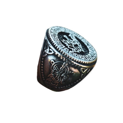 Anello lupo vichingo affamato