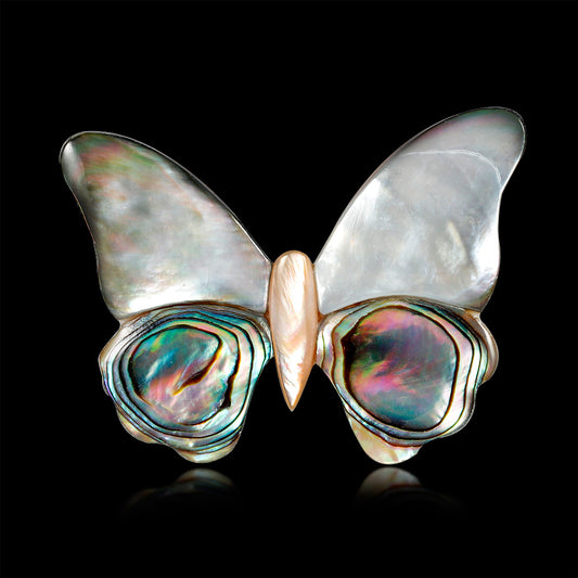 Spilla farfalla conchiglia vintage