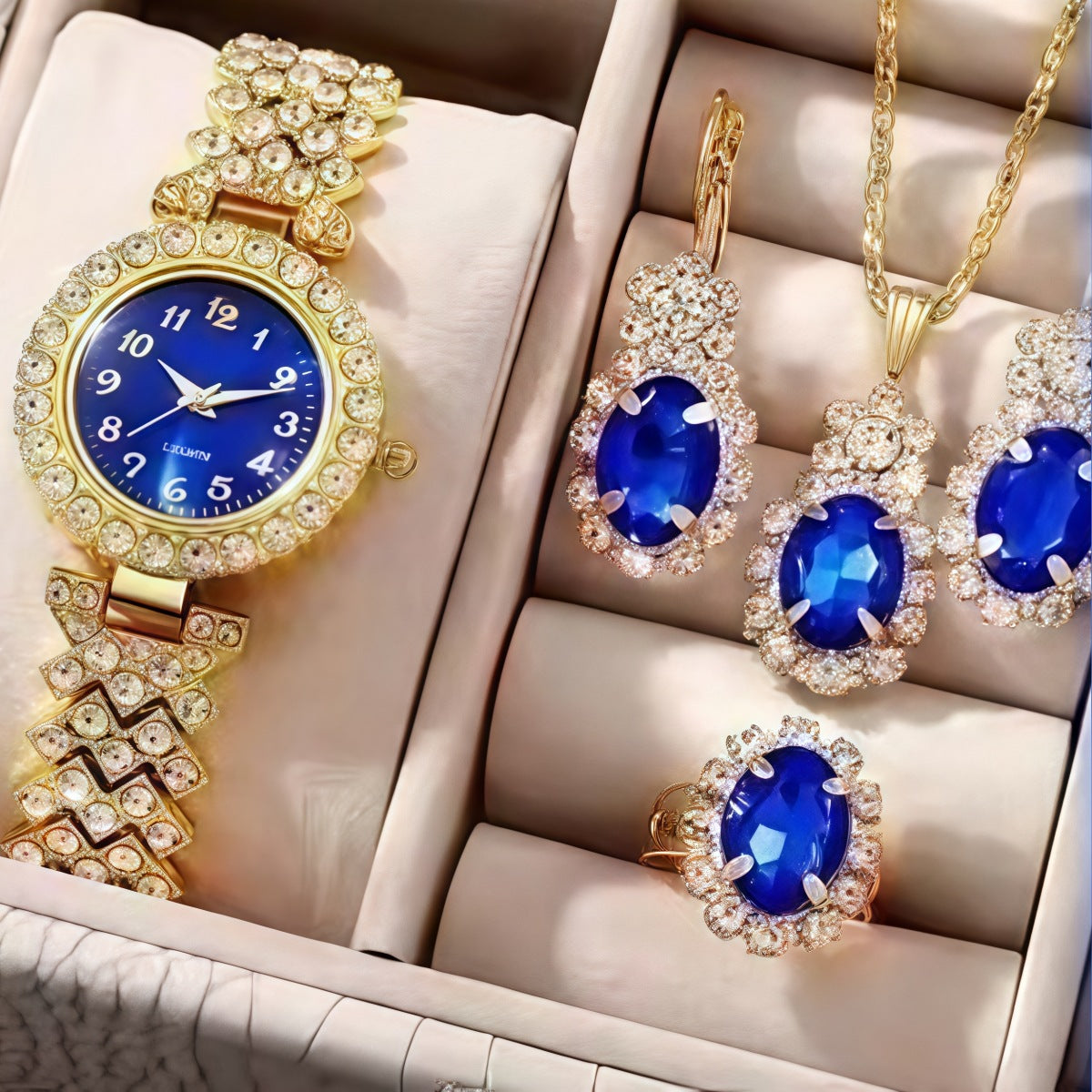 Orologio cristalli colorati