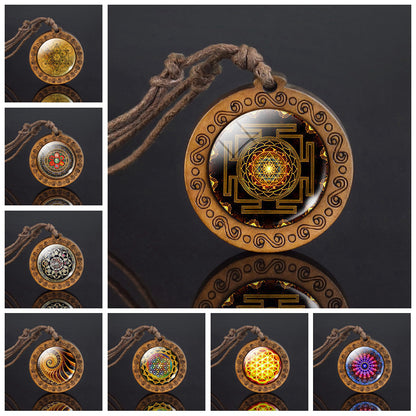 Collana Mandala Legno