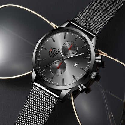 Orologio al quarzo con maglia e calendario