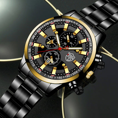 Orologio uomo acciaio luminoso