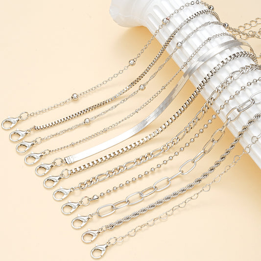 Bracciale doppia catena cuori