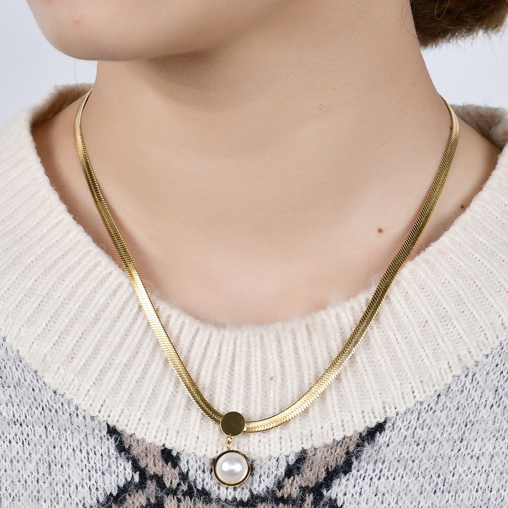 Collana serpente catena piatta