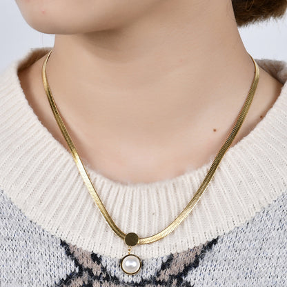 Collana serpente catena piatta