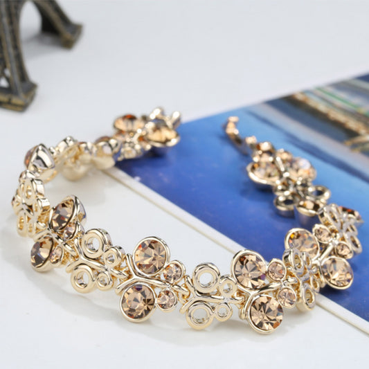 Bracciale con farfalla e cristalli