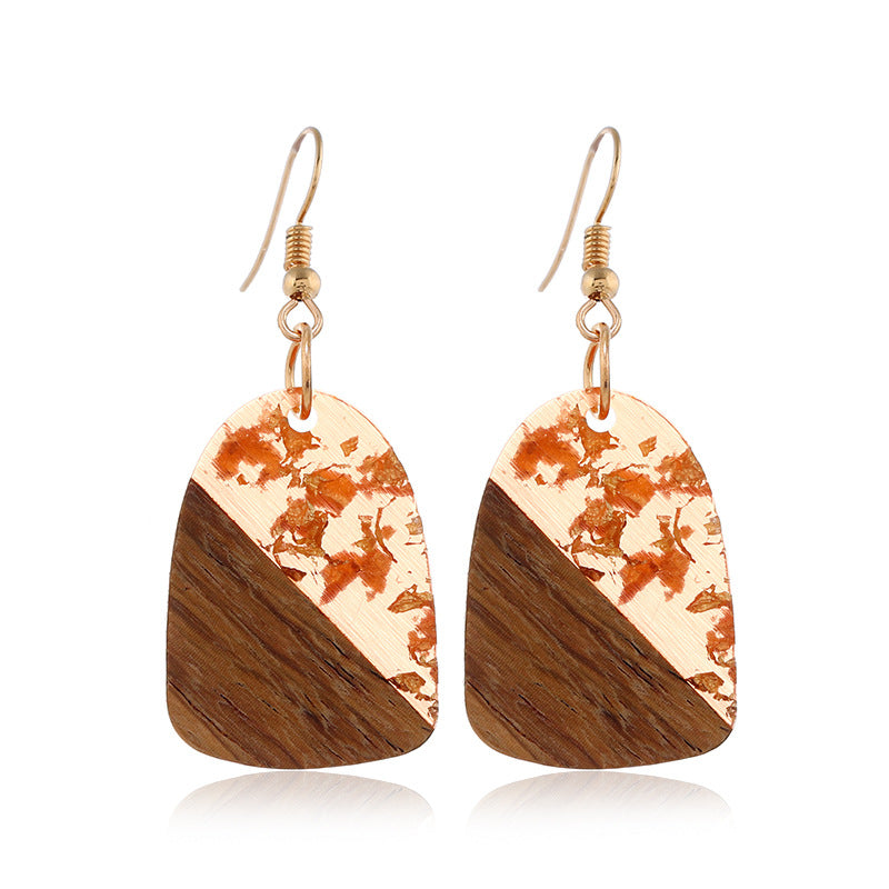 Orecchini resina legno