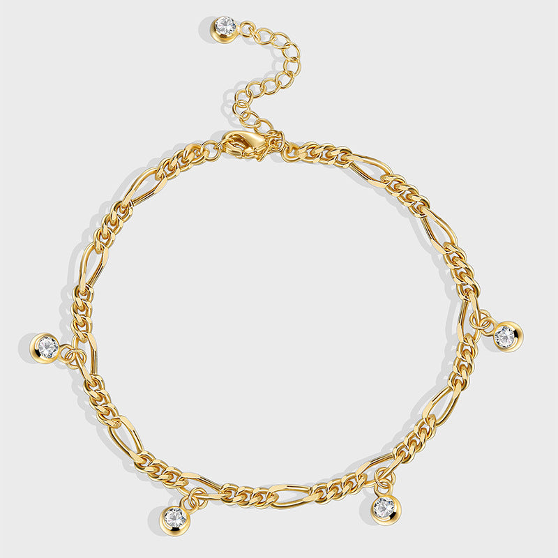 Cavigliera zircone dorato