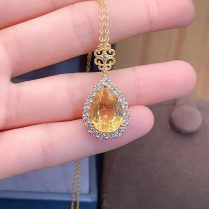 Collana quarzo citrino