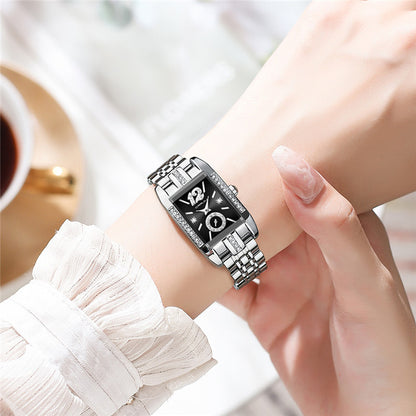 Orologio quadrato acciaio da lavoro