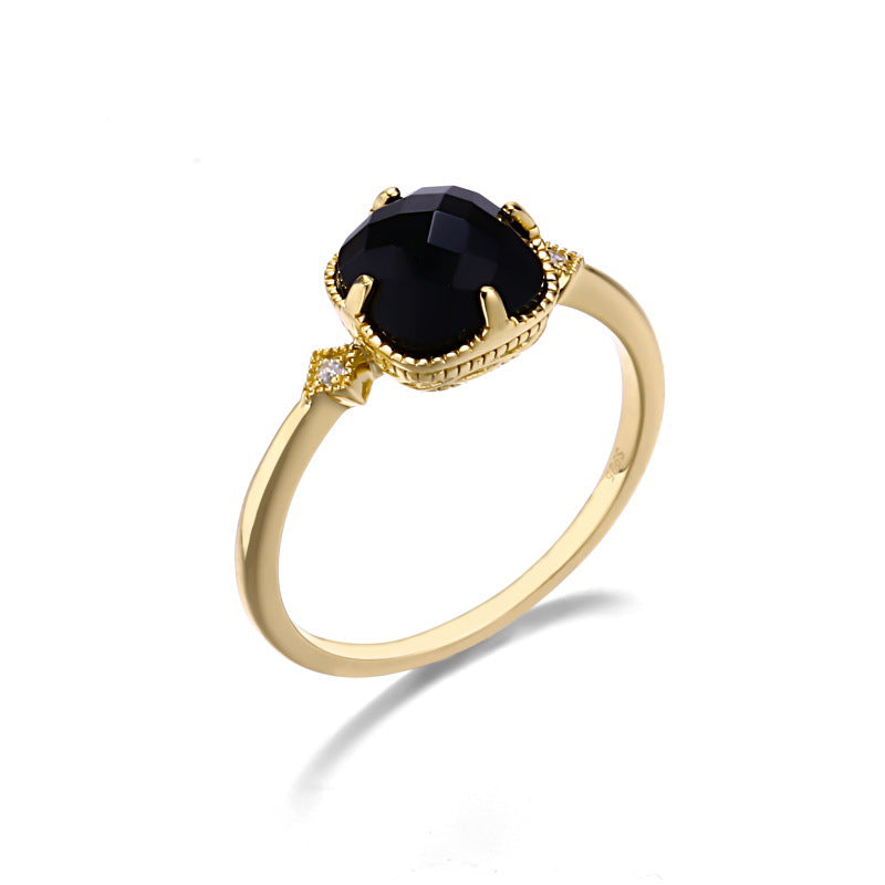 Anello pietra naturale retrò