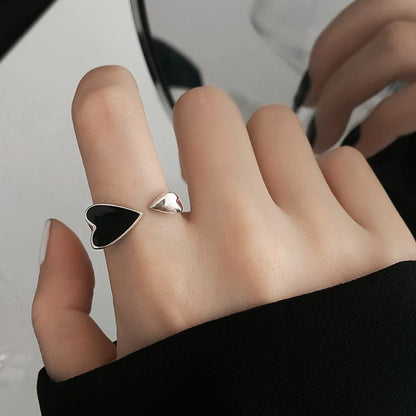 Anello aperto geometrico argento