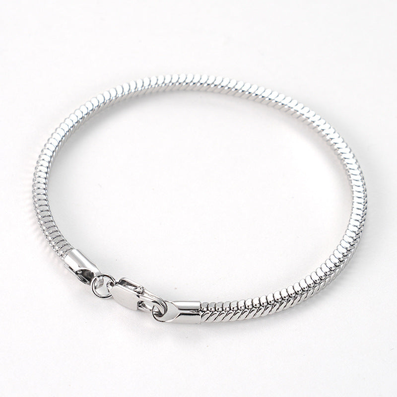 Bracciale catena serpente in acciaio