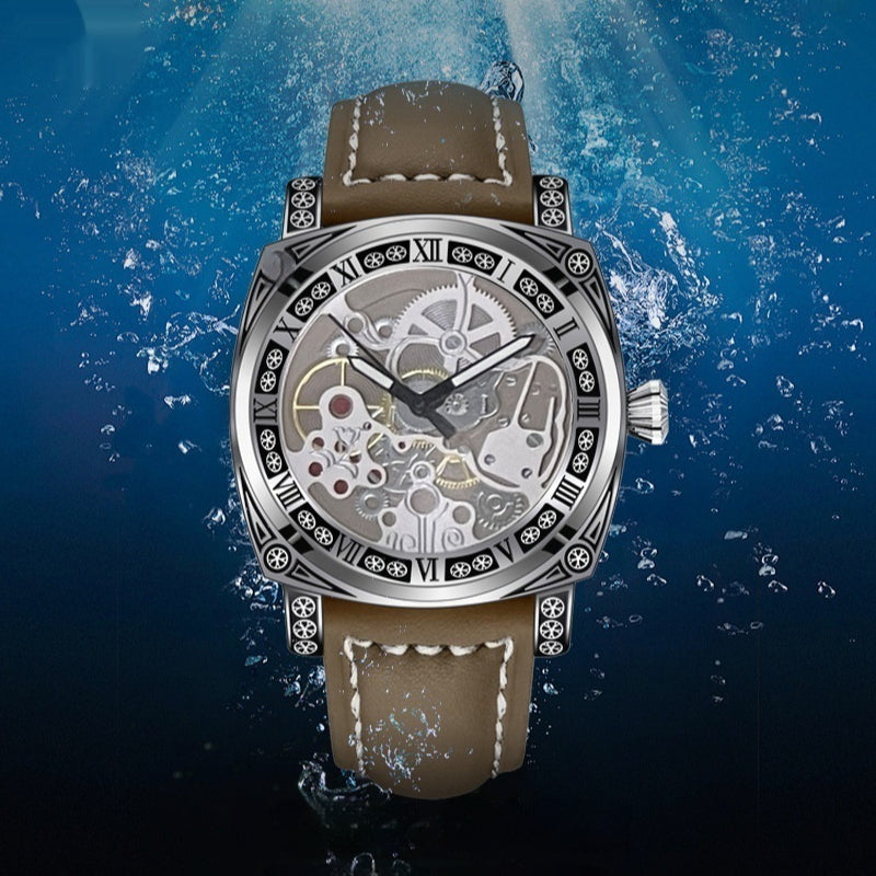 Orologio da uomo resistente all'acqua luminescente