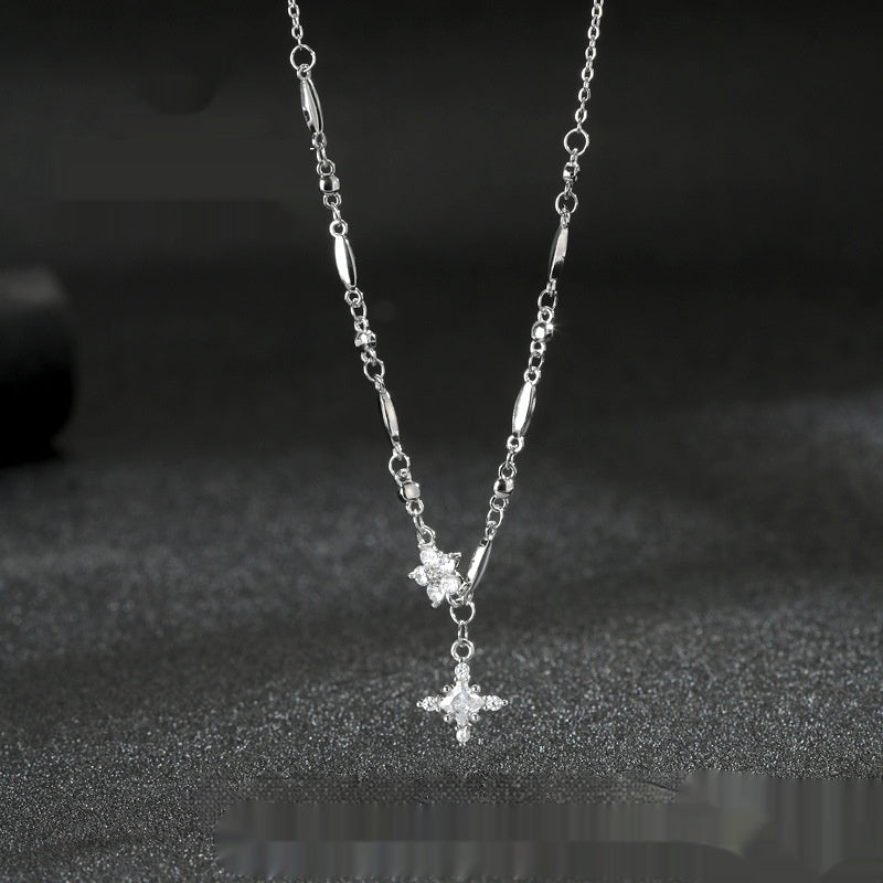 Collana fiocco di neve in titanio