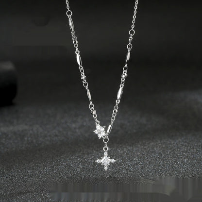 Collana fiocco di neve in titanio