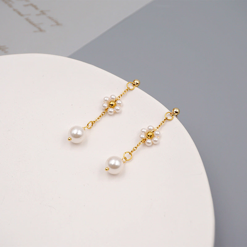 Collana perle titanio da donna