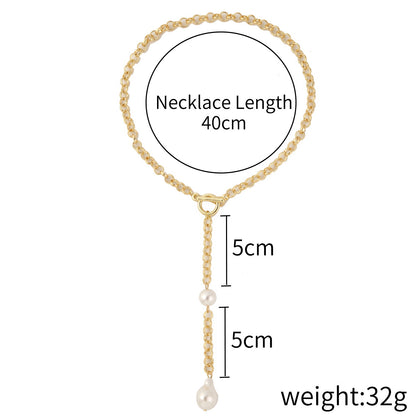 Collana perla naturale multifilo con moneta