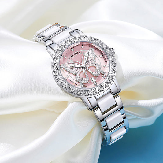 Orologio donna diamantato con calendario
