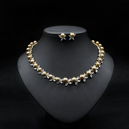 Set collana orecchini perle naturali