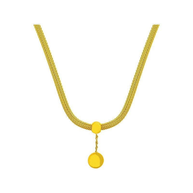 Collana sfere dorate con nappa