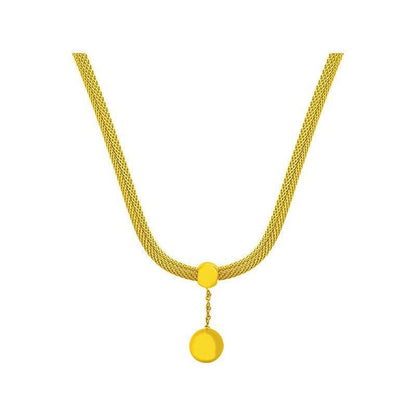 Collana sfere dorate con nappa