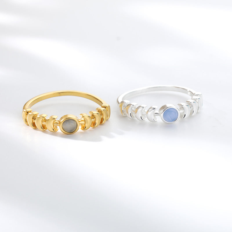 Anello donna luna opale