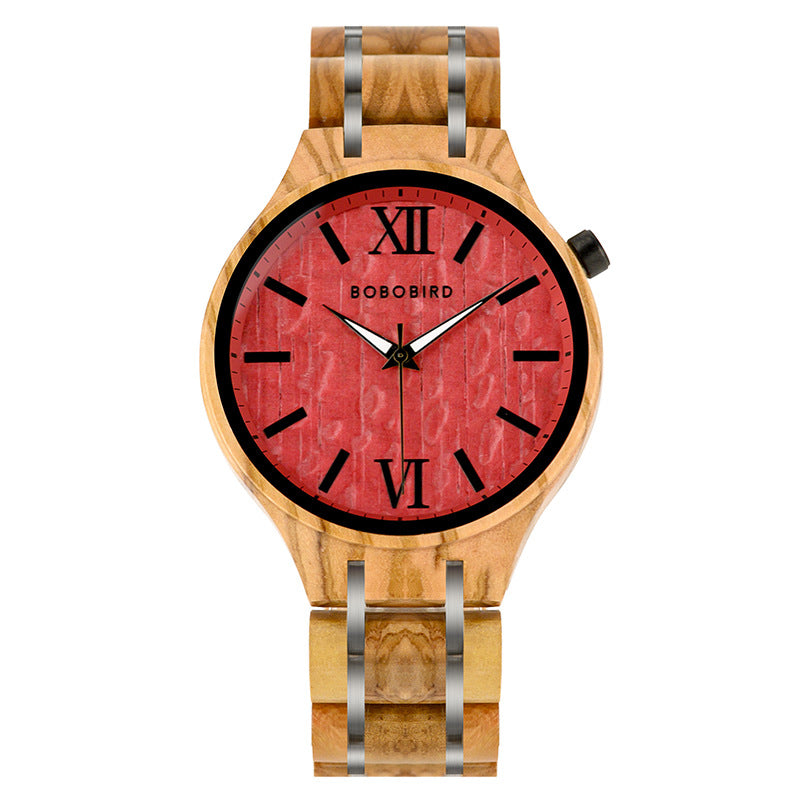 Orologio in legno casual per giovani