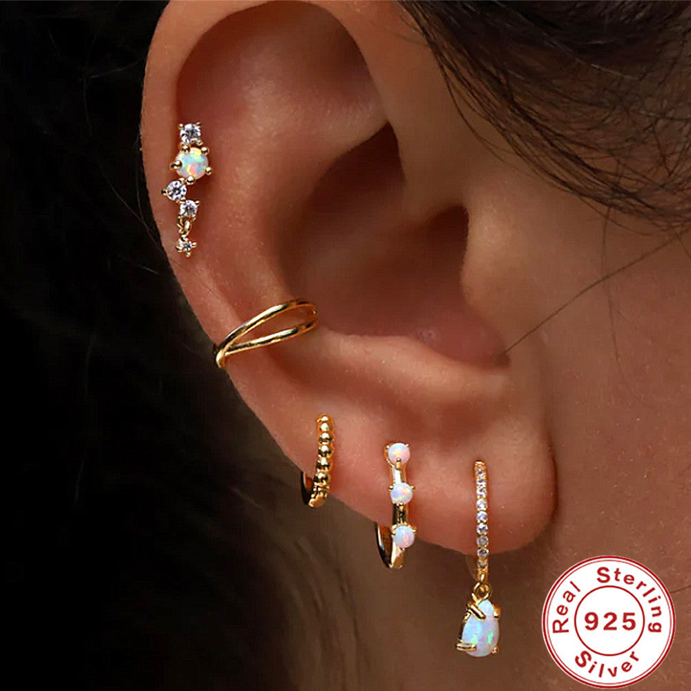 Orecchini opale in argento sterling